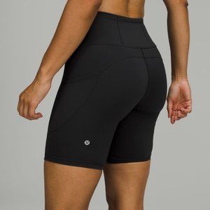 Black Lululemon Fast and Free High-Rise Short 6" Elite - Size 6